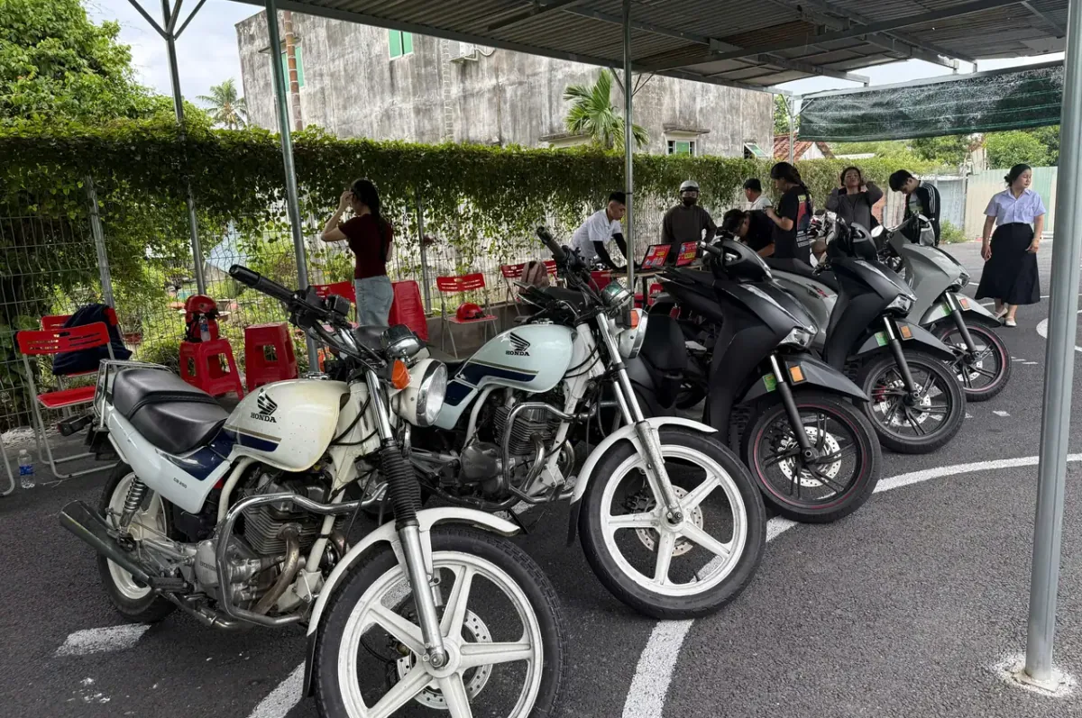 Dàn xe phục vụ hướng dẫn thực hành hạng A